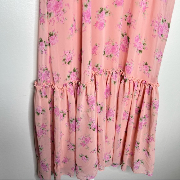 LoveShackFancy x Target Fleur MIDI Dress Sz 12 Floral V-Neck - Picture 3 of 8